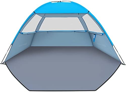 Gorich Beach Tent, Beach Shade Tent for 3 Person with UPF 50+ UV Protection, Portable Beach Tent Sun Shelter Canopy, Lightweight & Easy Setup Cabana Beach Tent, Blue