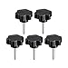 Tool parts Clamping Screw Knob 48mm Dia Plum Hex Shaped Grips Knob M8 x 40mm Thread - 5pcs