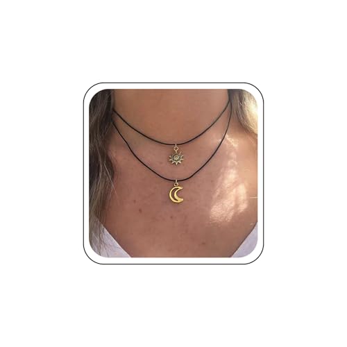 Inateannal Capas De Cuero Collar De Gargantilla De Cuero Negro