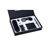 Smartbies Men’s Gift Set – Genuine Leather Belt, Card Holder, Keychain & Sunglasses in Luxury Gift Box | Premium Gift for Husband, Boyfriend, Dad – Father’s Day, Valentine’s, Wedding & Christmas.