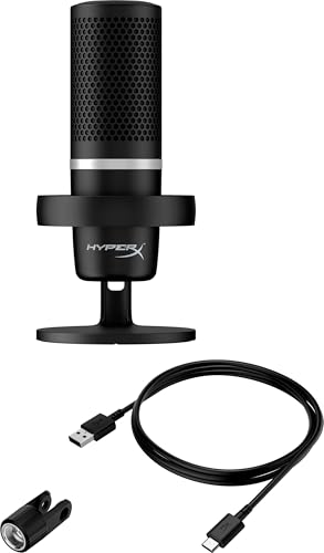 HyperX DuoCast – Micrófono de condensador USB para PC, PS5, PS4, Mac, soporte antigolpes de perfil bajo, cardioide, omnidireccional, filtro pop, control de ganancia, juegos, streaming, podcasts - imagen 8