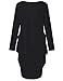 JiaMa womens Let it be Long Sleeve Loose Pocket Oversize Tunic Pockets Dress, Black01, XX-Large
