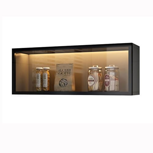 Vitrina de cristal montada en la pared con...