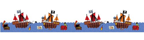 Wall Pops Wps0607 Argh Pirates Stripes Decal, Blue #TOP4