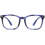 MAGIMODAC Blaulichtfilter Lesebrille groß Damen Herren Computerbrille Lesebrillen Sehhilfe Brille Computer-Lesebrillen mit/ ohne Stärke (Blau, 0.00)