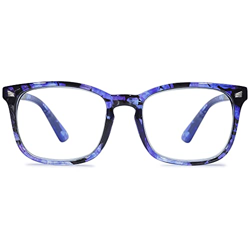 MAGIMODAC Blue Light Blocking Glasses Reading Glasses Lightweight Frame Eyeglasses 1.0 1.25 1.5 1.75 2.0 2.25 2.5 2.75 3.0 3.5 4.0 Unisex for Women and Men and Aged (Blue
