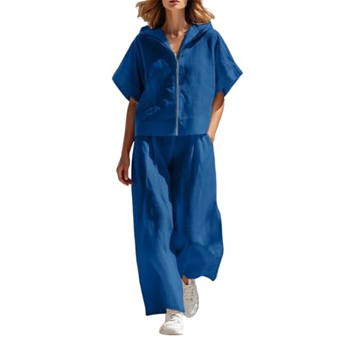 Conjunto de algodón y lino sin mangas para mujer: ropa de verano cómoda 3