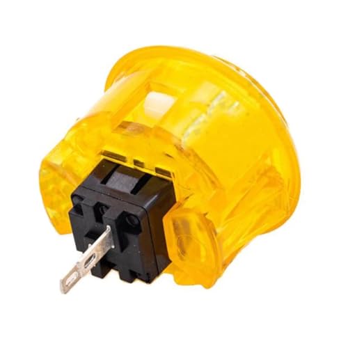 Bouton arcade 30mm jaune transparent réplique Sanwa OBSF-30 pour borne d'arcade DIY