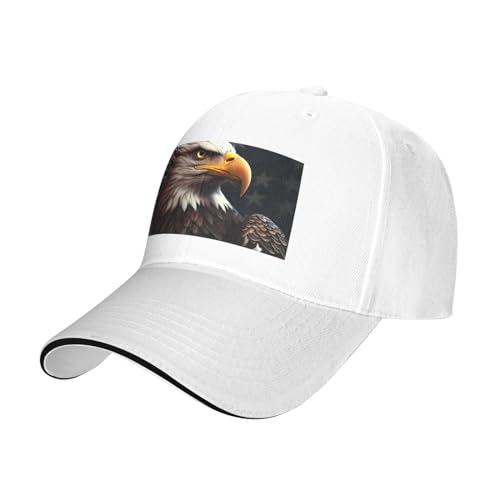 Gorra unisex de béisbol con águila blanca miniatura 1