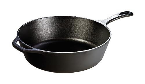 Comparison: Best Ozark Trail Cast Iron Skillet 7 Lodge 5 Quart Pre-Seasoned Cast Iron Deep Skillet - Signature Teardrop Handle & Assist Handle - Use in the Oven, on the Stove or Grill, or Over a Campfire - Black