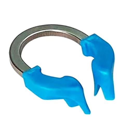 Image of Dental Sectional Matrix Ring Clamp Spring Clip, Autoclavable Nickel Titanium Orthodontic Clamp Rings, Contoured Matrices System for Pre and Post Molars. (R6 Blue)