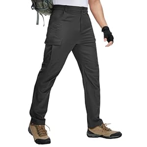 Men’s Hiking Pants Cargo Work Pants Quick Dry Lightweight Waterproof 6 Pockets Outdoor Fishing Travel Pants