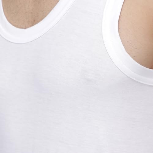 Image of sporto Macho Men's Cotton Solid Vest Pack of 4