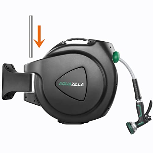 Aquazilla AQ-PL-05-100FT 5/8 Retractable Garden Hose Reel 100Ft +6Ft 5/8" thumb #4