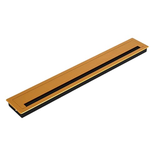Œillet rectangulaire passe-câble encastrable en métal de bureau