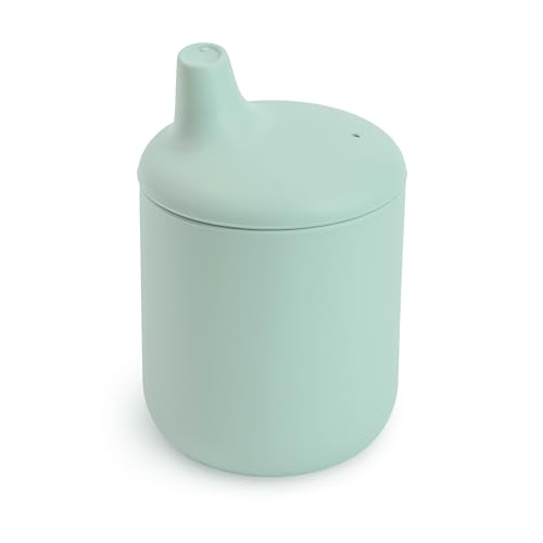 Image of mushie 100% Silicone Baby Sippy Cup | 6 Months+ (Cambridge Blue)