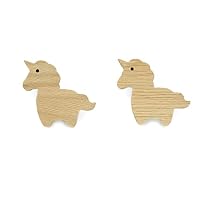 Tiradores Para Muebles Infantiles - Diseño De Cuento De Hadas En Roble (4 Unidades)