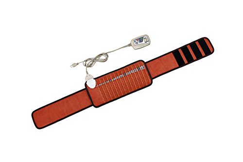 MediCrystal® Far Infrared Bio Stimulation Belt - Natural Amethyst + Tourmaline - Deep FIR Heating 86-158°F - Negative Ion - FDA Reg Manufacturer - Detachable Hot Stone Pad 18”L x 8W” - Strap 55