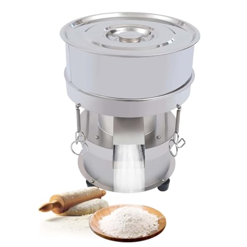 Automatic Sieve Shaker Vibrating Sieve Machine Powder Sifter Electric Flour Sifter Stainless Steel Vibrating Sieve Machine,15cm-40&60mesh