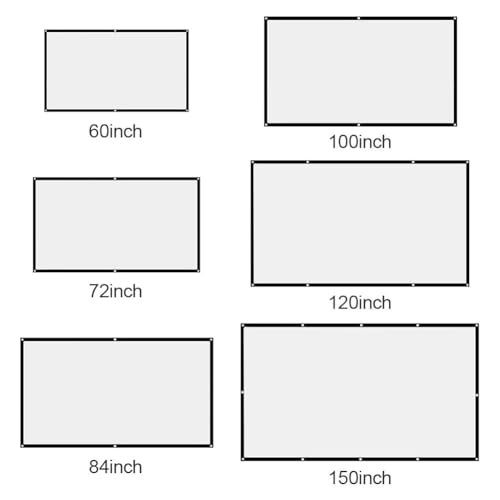 Pantalla para proyector tela anti luz para exterior e interior miniatura 6