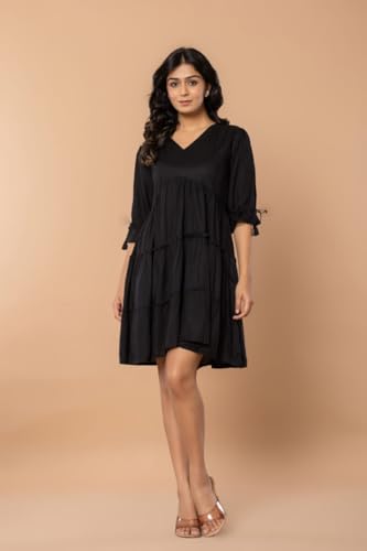 Generic black rayon dress – image 2