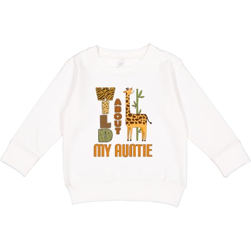 inktastic Nephew Wild About My Auntie Toddler Sweatshirt 2T White 42be7