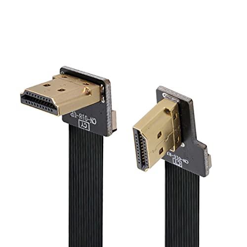 ChenYang CY Type A HDMI Stecker Aufwärts Abgewinkelt 90 Grad auf HDMI-Stecker Recht Abgewinkelt 90 Grad HDTV FPC Flachkabel 10CM für FPV HDTV Multicopter Luftaufnahmen