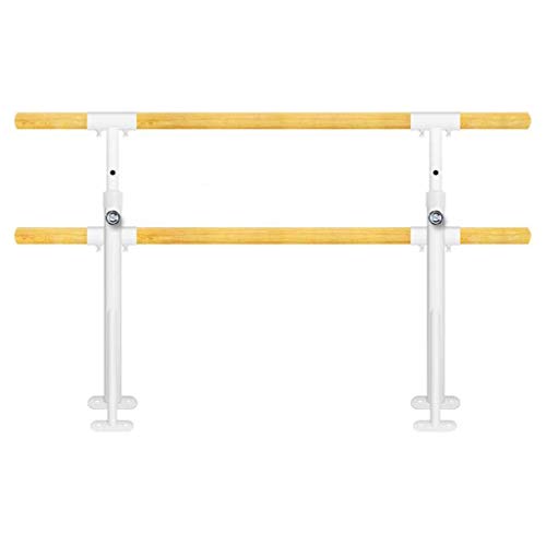 Barra De Ballet Portátil Para El Hogar,Barra De Ballet Para Montar En El Suelo,Altura Ajustable,Para Casa,Escuela,Estudio,Gimnasio,Baile,Barra Doble,,Barra Ajustable Independiente Para Estiramiento
