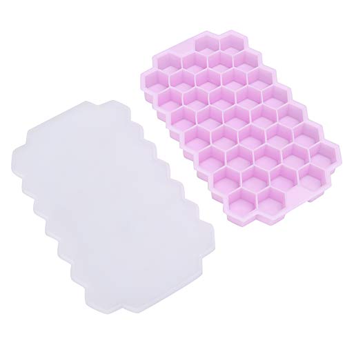 Molde de silicona para cubitos de hielo con tapa y 37 celdas miniatura 4