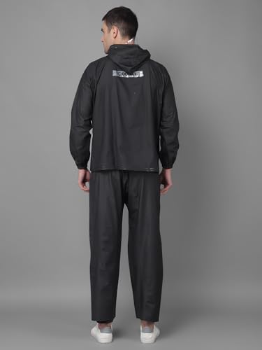 Image of Dollar Rainguard Men's PVC Full Sleeve Solid Raincoat Set With Adjustable Hood and Pocket