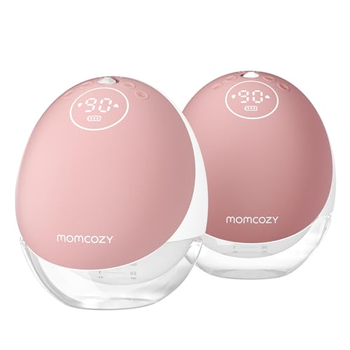 Image of Momcozy Breast Pump Hospital-Grade, Hands Free Breast Pump App with Leak-Proof DoubleFit Flange, Personalized Multi-Modes & 15 Levels, 2 Count