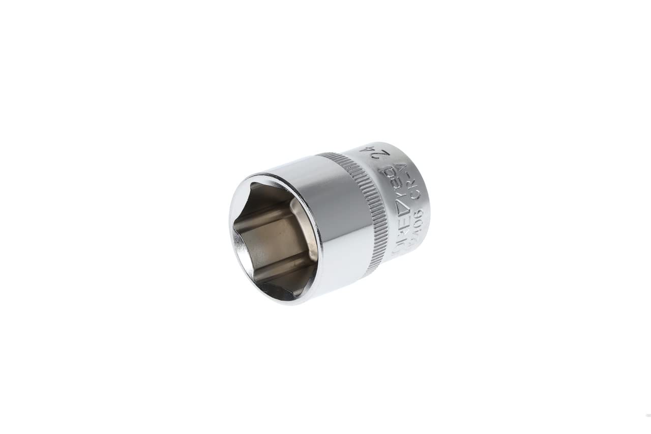 GEDORE red Socket, 1/2" 12.5 mm drive, hexagonal, 24 mm AF, Tool, R610002406, steel