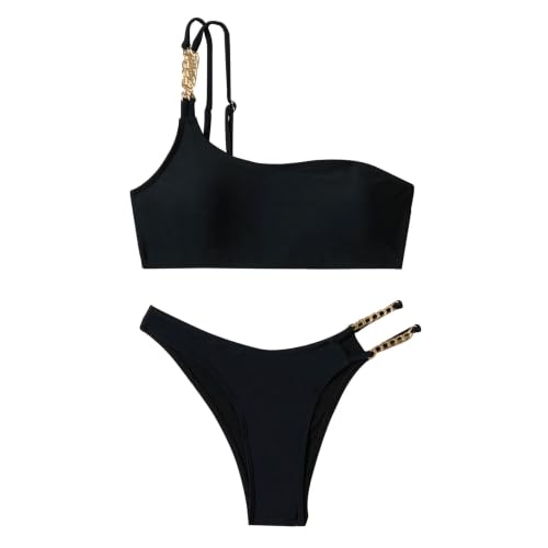 Maillot de bain deux pièces triangle asymétrique idéal pour la plage