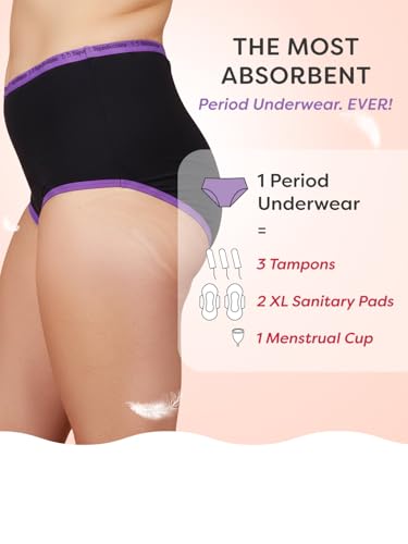 Image of superbottoms MaxAbsorb Period Underwear | India's 1st Period Panty Made with Bamboo Cotton | 8Hr Absorption | No Leaks, No Stains | Odour-Free, High Waist, Full Coverage