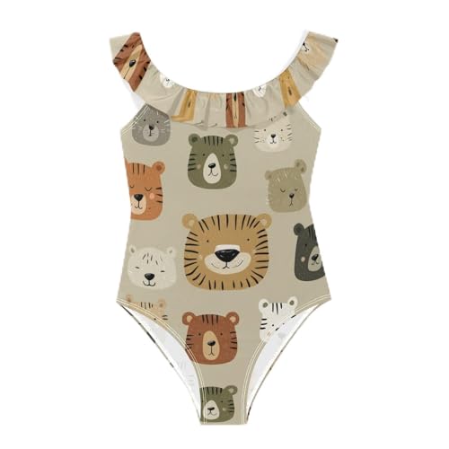 Traje de baño para niña Yoogain con volantes elásticos de verano