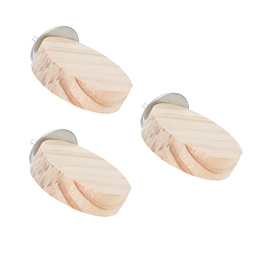 CIYODO Wood Parrot Perch Bird Decor Bird Corner Platform Board Stand Parrot Perches for Cage