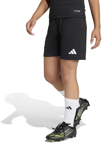 Adidas Entrada26 Kid's Shorts, Black/White, 11-12 Years