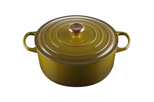 Image of Le Creuset Enameled Cast Iron Signature Round Dutch Oven, 7.25 qt., Olive