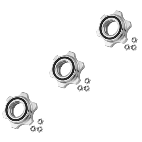 BESPORTBLE 12pcs Barbell Fixing Nuts - Collar for Weightlifting Double-locking for Dumbbell and Barbell Workouts