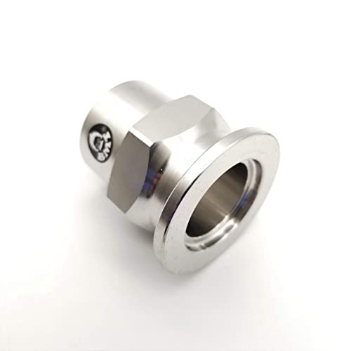 Image of bmotiontech FNPT to KF25 Flange Fitting (ISO-KF KF25 QF25 NW25) US NPT Thread Standard (3 /4 inch FNPT x KF25)