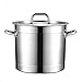 JY&WIN 201 Pentola in Acciaio Inossidabile, pentola per zuppa Grande Ispessita con Coperchio per Uso Commerciale per Catering per fornello a Gas/fornello a induzione (13-80L) (Dimensioni: 13L)