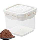 Puderzucker Behälter – PP Und Silikon 11x9.5x8.5cm | Luftdichter Stapelbarer Vorratsbehälter | Küchenregal Organizer Für Rohrzucker, Cerealien, Trockenwaren Täglicher Gebrauch