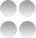 Cell Phone Metal Plates for Magnetic Car Mount, Wall, Phone Holder. Replacement Set of 4 Silver Round Iron Discs for Magnet Mount. 3M Adhesive Thin Steel Phone Case Back Magnet Stickers 4 Pack