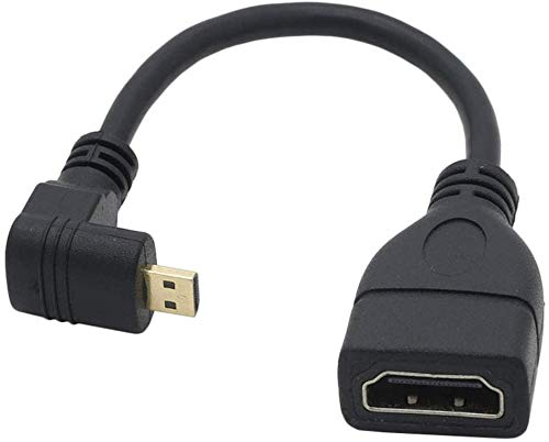 Access 15cm ��L�^ HDMI(���X)to Micro HDMI(�I�X) �^�C�vD to �^�C�vA 90° �}�C�N��HDMI�ϊ��P�[�u�� �����b�L�R�l�N�^���� AV10-DL
