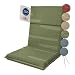 Produktbild Doppler Niederlehner-Auflage Sierra Schilfgrün 100x48x6 cm  Weiches Gartenstuhl-Polster mit Fleckschutz | Komfortable Sitzauflage mit Bindebändern für Balkon, Terrasse & Garten