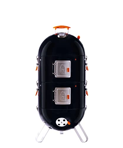 ProQ BBQ Smoker (Frontier V4) - 4in1 Charcoal Meat Smoker BBQ - Outdoor Smokers and Grills - BBQ with Smoker