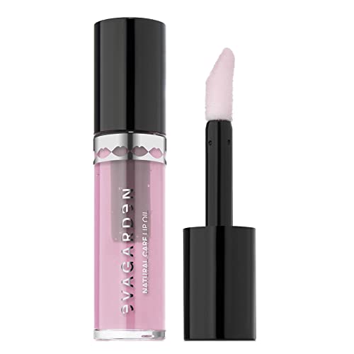 EVAGARDEN Natural Care Lip Oil - Protects, Softens and Revitalizes - Infused with Coconut Oil - Non-Greasy Formula or Sticky Texture - Gives Volumizing Effect - 906 Pink - 0.16 oz Lip Gloss