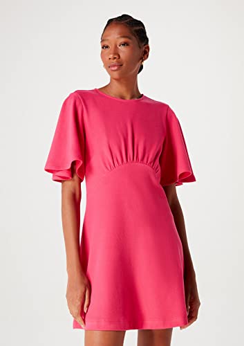 Vestido Curto Evasê Com Mangas Godê - Rosa G