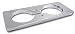 H20037SC 2003-2007 H2 Hummer SUV & SUT Smooth Chrome Billet Cup Holder Insert