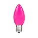 Novelty Lights 25 Pack C9 Ceramic Outdoor String Light Christmas Replacement Bulbs, Pink, E17/C9 Base, 7 Watt